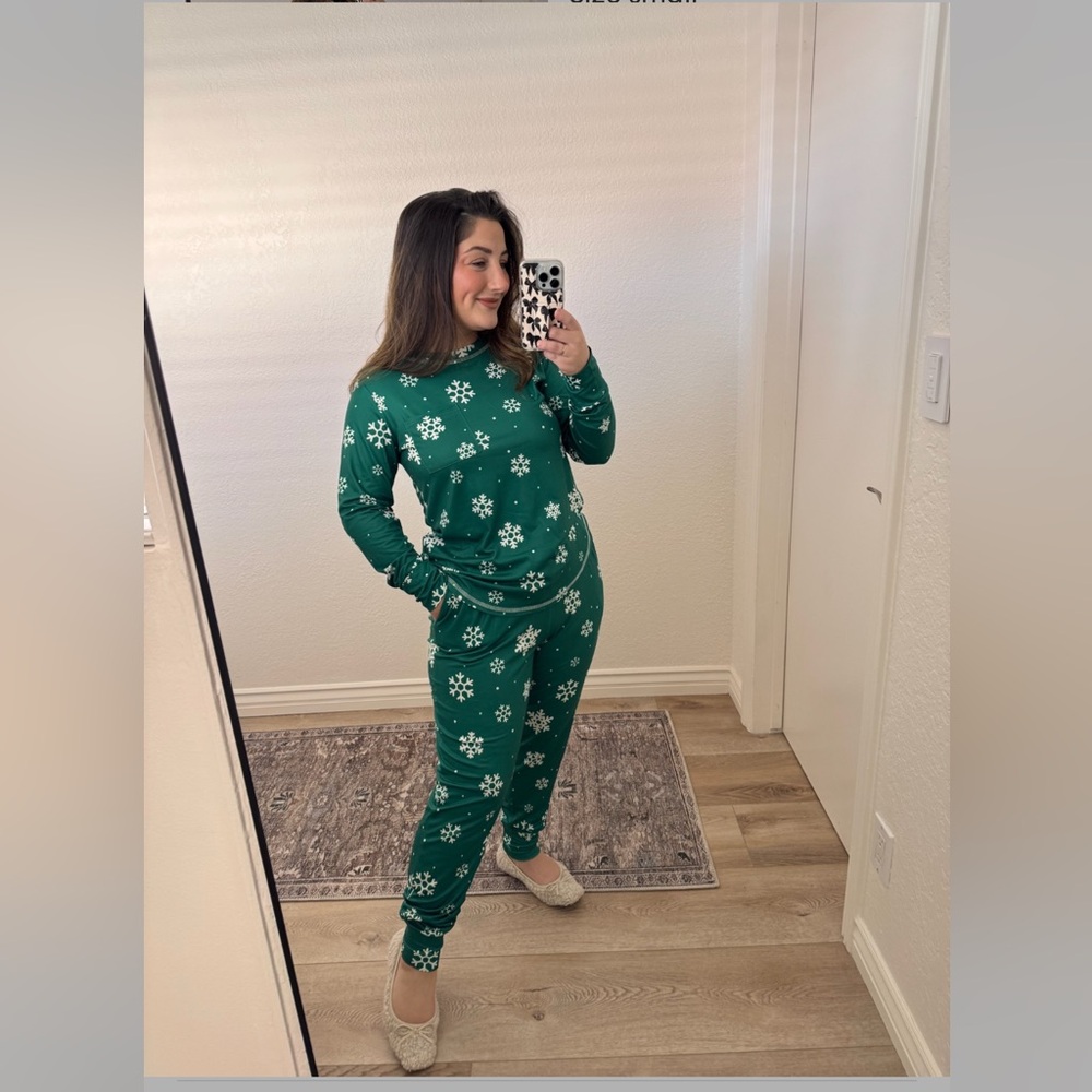 Amazon Green Snowflake Jumpsuit